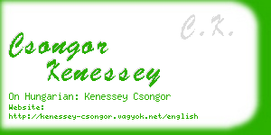 csongor kenessey business card